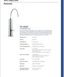 MÁY LỌC NƯỚC ĐIỆN GIẢI TẠO ION KIỀM PANASONIC TK-AB50 - 22 MÁY LỌC NƯỚC ĐIỆN GIẢI TẠO ION KIỀM PANASONIC TK-AB50 - 21