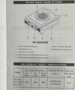 Bếp Gas Rinnai RTL-35KS - 88 Bếp Gas Rinnai RTL-35KS - 87