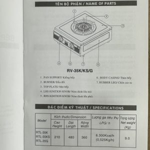 Bếp Gas Rinnai RTL-35KS - 87