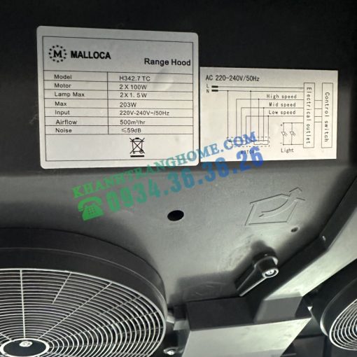 Máy hút mùi Classic Malloca H342-7 TC - 7