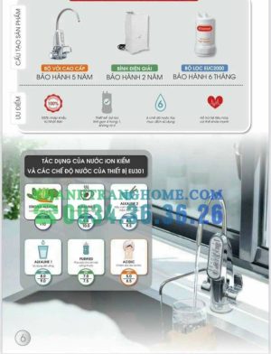 Lọc nước Cleansui EU301 - 65