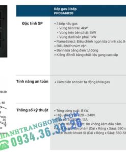 Bếp gas Bosch PPC6A6B20 series 6 - 116 Bếp gas Bosch PPC6A6B20 series 6 - 115