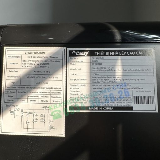 Máy lọc nước Canzy CZ 816S22B - 24