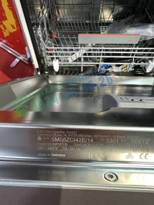 MÁY RỬA CHÉN BOSCH SERI 6 SMS6ZCI42E SẤY KHÔ ZEOLITH - 57