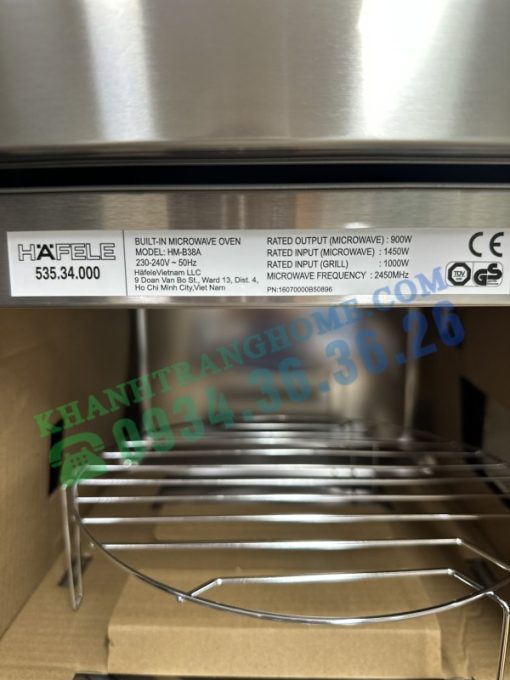 Lò vi sóng có nướng lắp âm Hafele HM-B38A (535.34.000) 25 lít - 35