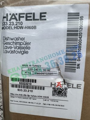 Máy rửa chén âm bán phần Hafele HDW-HI60B 533.23.210 - 199