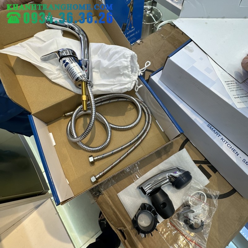 Vòi Rửa Chén Malloca K140 - Vòi dây rút mạ Chrome - 56 Vòi Rửa Chén Malloca K140 - Vòi dây rút mạ Chrome - 55