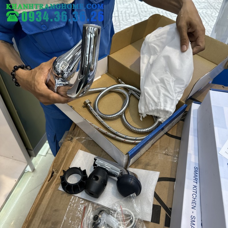 Vòi Rửa Chén Malloca K140 - Vòi dây rút mạ Chrome - 58 Vòi Rửa Chén Malloca K140 - Vòi dây rút mạ Chrome - 57