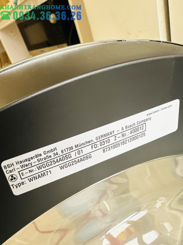 MÁY GIẶT BOSCH WGG254A0SG SERIE 6 KHỐI LƯỢNG GIẶT 10KG CÔNG NGHÊ I-DOS THÔNG MINH - 260 MÁY GIẶT BOSCH WGG254A0SG SERIE 6 KHỐI LƯỢNG GIẶT 10KG CÔNG NGHÊ I-DOS THÔNG MINH - 259