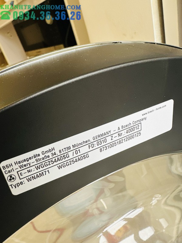 MÁY GIẶT BOSCH WGG254A0SG SERIE 6 KHỐI LƯỢNG GIẶT 10KG CÔNG NGHÊ I-DOS THÔNG MINH - 264 MÁY GIẶT BOSCH WGG254A0SG SERIE 6 KHỐI LƯỢNG GIẶT 10KG CÔNG NGHÊ I-DOS THÔNG MINH - 263
