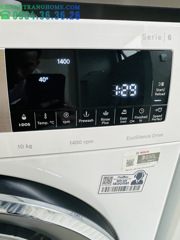 MÁY GIẶT BOSCH WGG254A0SG SERIE 6 KHỐI LƯỢNG GIẶT 10KG CÔNG NGHÊ I-DOS THÔNG MINH - 270 MÁY GIẶT BOSCH WGG254A0SG SERIE 6 KHỐI LƯỢNG GIẶT 10KG CÔNG NGHÊ I-DOS THÔNG MINH - 269