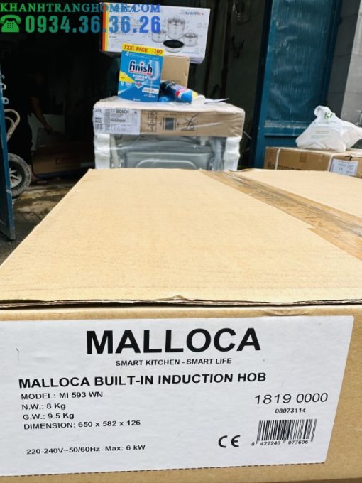 Bếp Điện Từ Malloca MI 593 WN Mặt Kính 3 Bếp - 36