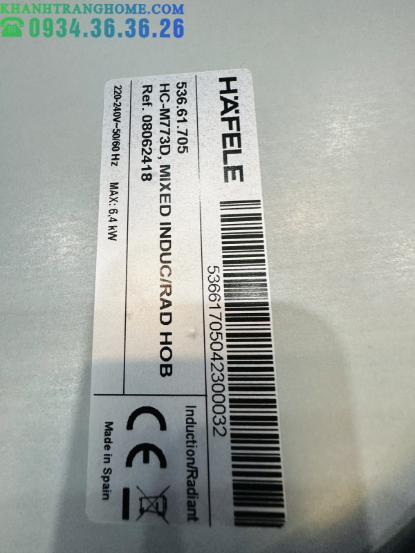 BẾP TỪ KẾT HỢP ĐIỆN HAFELE 3 VÙNG NẤU HC-M773D 536.61.705 - 239 BẾP TỪ KẾT HỢP ĐIỆN HAFELE 3 VÙNG NẤU HC-M773D 536.61.705 - 238
