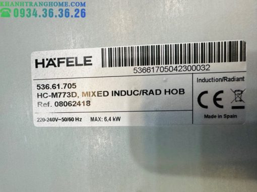BẾP TỪ KẾT HỢP ĐIỆN HAFELE 3 VÙNG NẤU HC-M773D 536.61.705 - 103