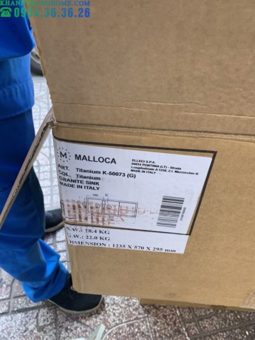 Chậu đá Malloca Titanium K-50073 / Màu xám / Phủ nano kháng khuẩn - 7
