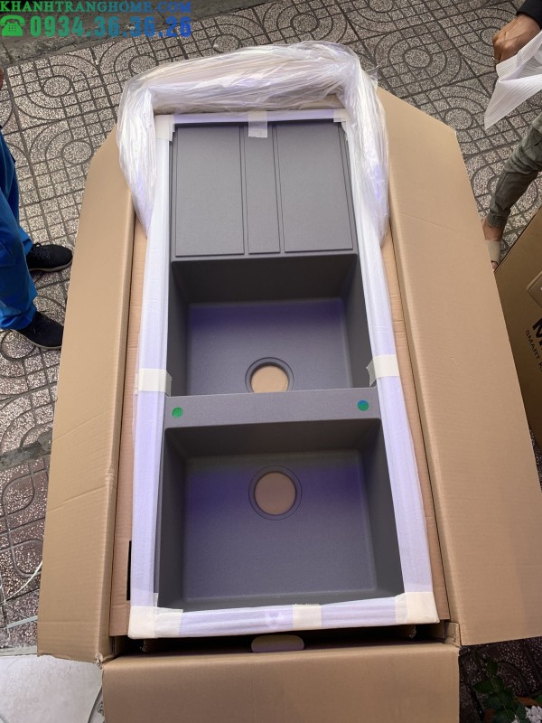 Chậu đá Malloca Titanium K-50073 / Màu xám / Phủ nano kháng khuẩn - 41