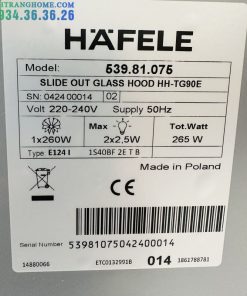 Máy hút mùi âm tủ Hafele HH-TG90E 539.81.075 - 121