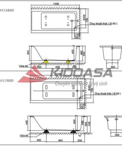 Bồn tắm nhựa TOTO PAY1580D#W/DB501R-2B (PAY1580D/DB501R-2B) - 6 Bồn tắm nhựa TOTO PAY1580D#W/DB501R-2B (PAY1580D/DB501R-2B) - 5