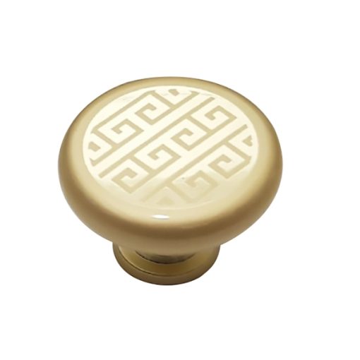 Tay nắm tủ GRÖß tròn Φ32*H25 mm màu vàng gold KHA-108 Grob - 1