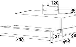 MÁY HÚT MÙI ÂM TỦ KAFF KF-TL1007B