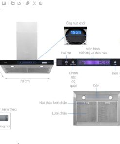 Máy hút mùi Pramie TT32-700 - 8 Máy hút mùi Pramie TT32-700