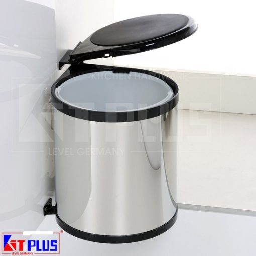 Thùng rác Inox tròn gắn cánh Kit Plus DF.14L - 1
