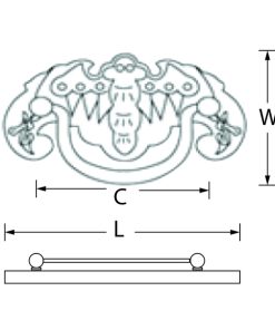 Tay nắm tủ GRÖß cổ điển màu đồng vàng GH-BC Grob - 5