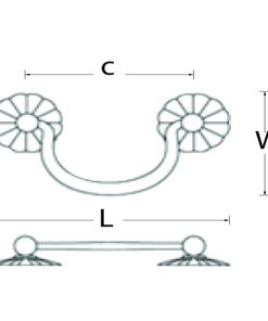 Tay nắm tủ GRÖß cổ điển màu đồng vàng GH-2L Grob - 5