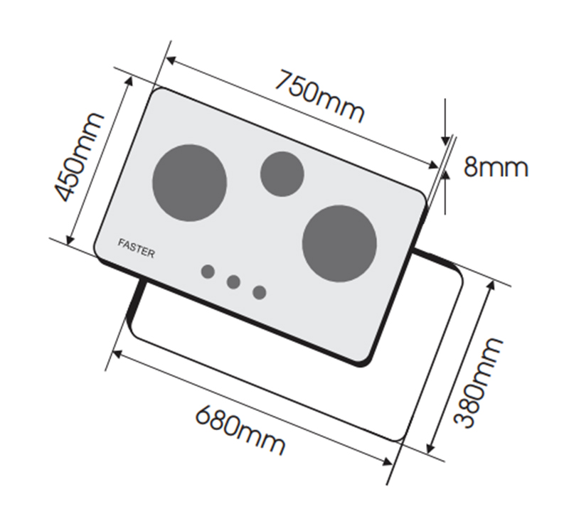 BẾP GAS ÂM FASTER FS 319S