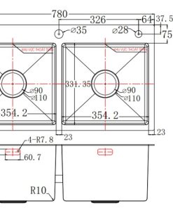 CHẬU RỬA BÁT FASTER FS 7843HM