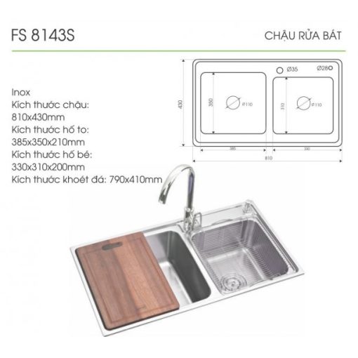 CHẬU RỬA BÁT FASTER FS-8143S