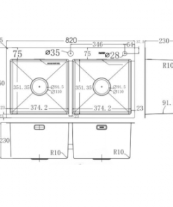 Chậu rửa bát FASTER FS 8245HB - 4 CHẬU RỬA BÁT FASTER FS 8245HB