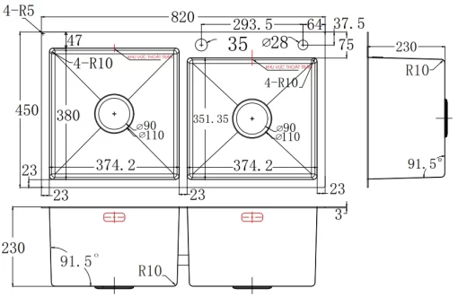 CHẬU RỬA BÁT FASTER FS 8245HS