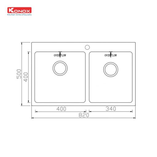 CHẬU RỬA CHÉN KONOX UNICO 8250