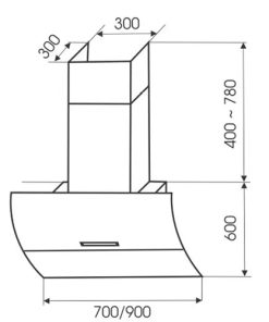 MÁY HÚT MÙI GẮN TƯỜNG FASTER FS 70CG NEW BLACK