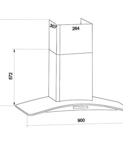 MÁY HÚT MÙI TOA KÍNH GẮN TƯỜNG FASTER FS 3588C2-90