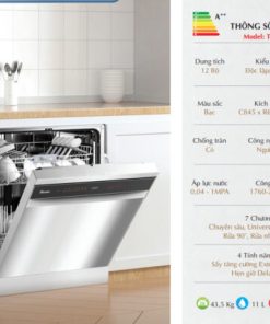 MÁY RỬA CHÉN BÁT TEXGIO TGF7412BE 12 BỘ - SẤY NGƯNG TỤ