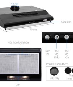 Máy hút mùi âm tủ Pramie CL9B-700