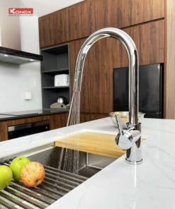 VÒI RỬA BÁT DÂY RÚT KONOX ALTO CHROME - 12 VÒI RỬA BÁT DÂY RÚT KONOX ALTO CHROME