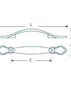 Tay nắm tủ GRÖß Đồng rêu, hợp kim kẽm GH-88R Grob - 5