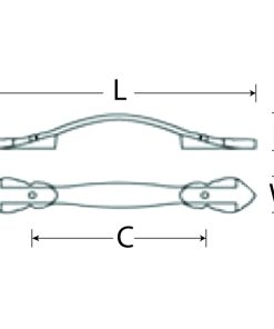 Tay nắm tủ GRÖß Đồng Nguyên Chất, hợp kim GHA-86V Grob - 5