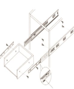 Ray bi 3 tầng không giảm chấn( màu đen-trắng) Grob - 9