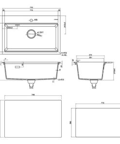 Chậu đá Hafele HS22-GEN1S90M - màu xám 577.25.530 - 17