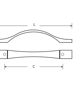 Tay nắm tủ GRÖß màu Inox, hợp kim GH-118 Grob - 5