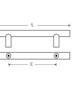 Tay nắm tủ GRÖß màu Inox, Inox 304 KHA-66 Grob - 5
