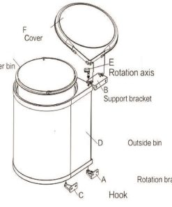Thùng đựng rác lắp trong tủ bếp Grob - 10 Thùng đựng rác lắp trong tủ bếp Grob - 9