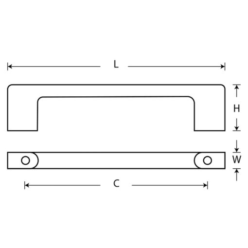 Tay nắm tủ GRÖß màu Inox, Hợp Kim KHA-68 Grob - 3