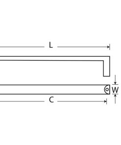 Tay nắm tủ GRÖß màu inox, Hợp Kim GH-116 Grob - 5