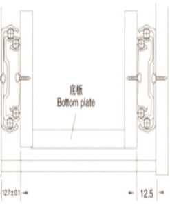 Ray bi 3 tầng không giảm chấn( màu đen-trắng) Grob - 7