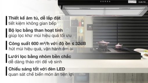 Máy hút mùi âm tủ Pramie CL9B-700